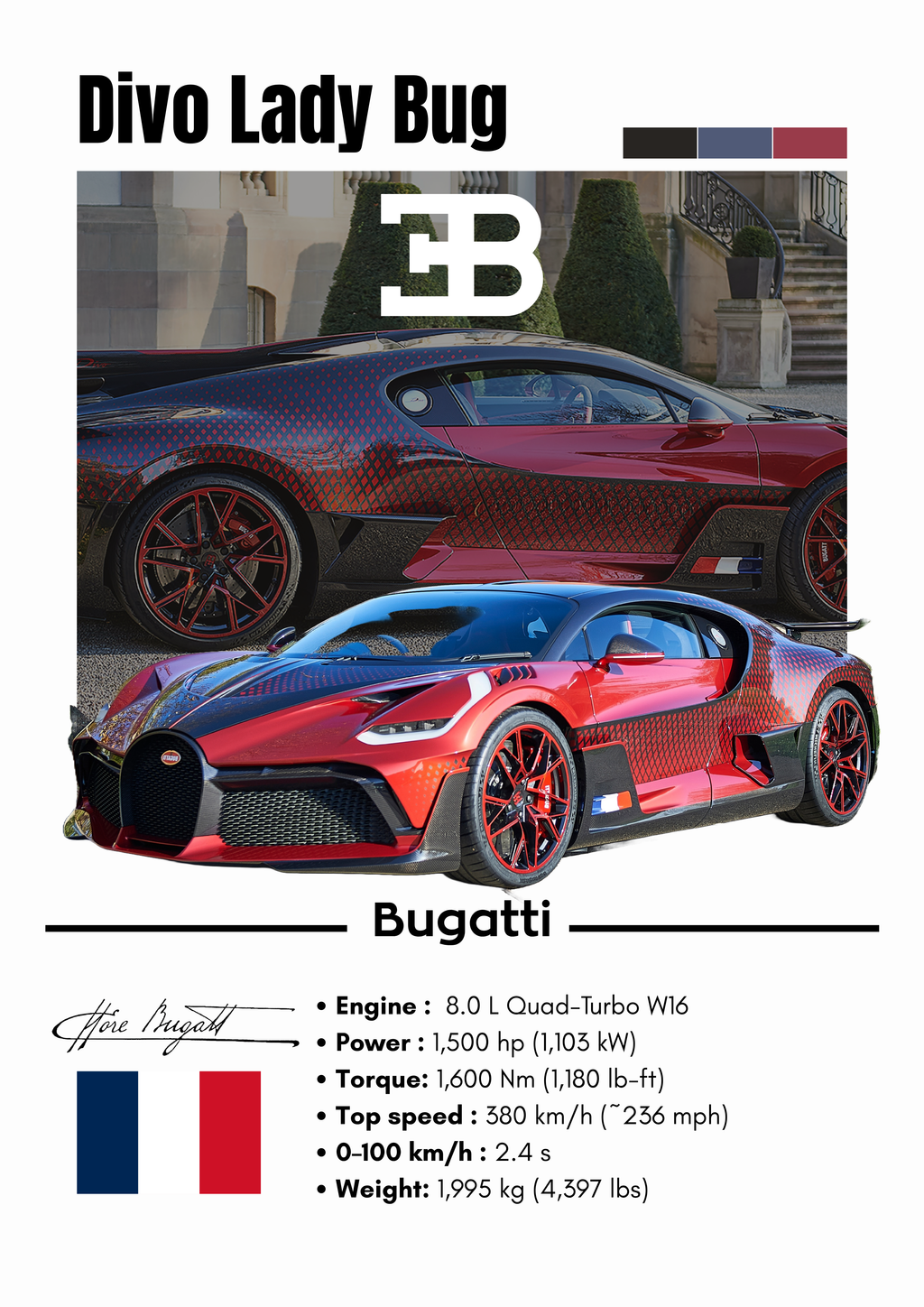 Poster Bugatti