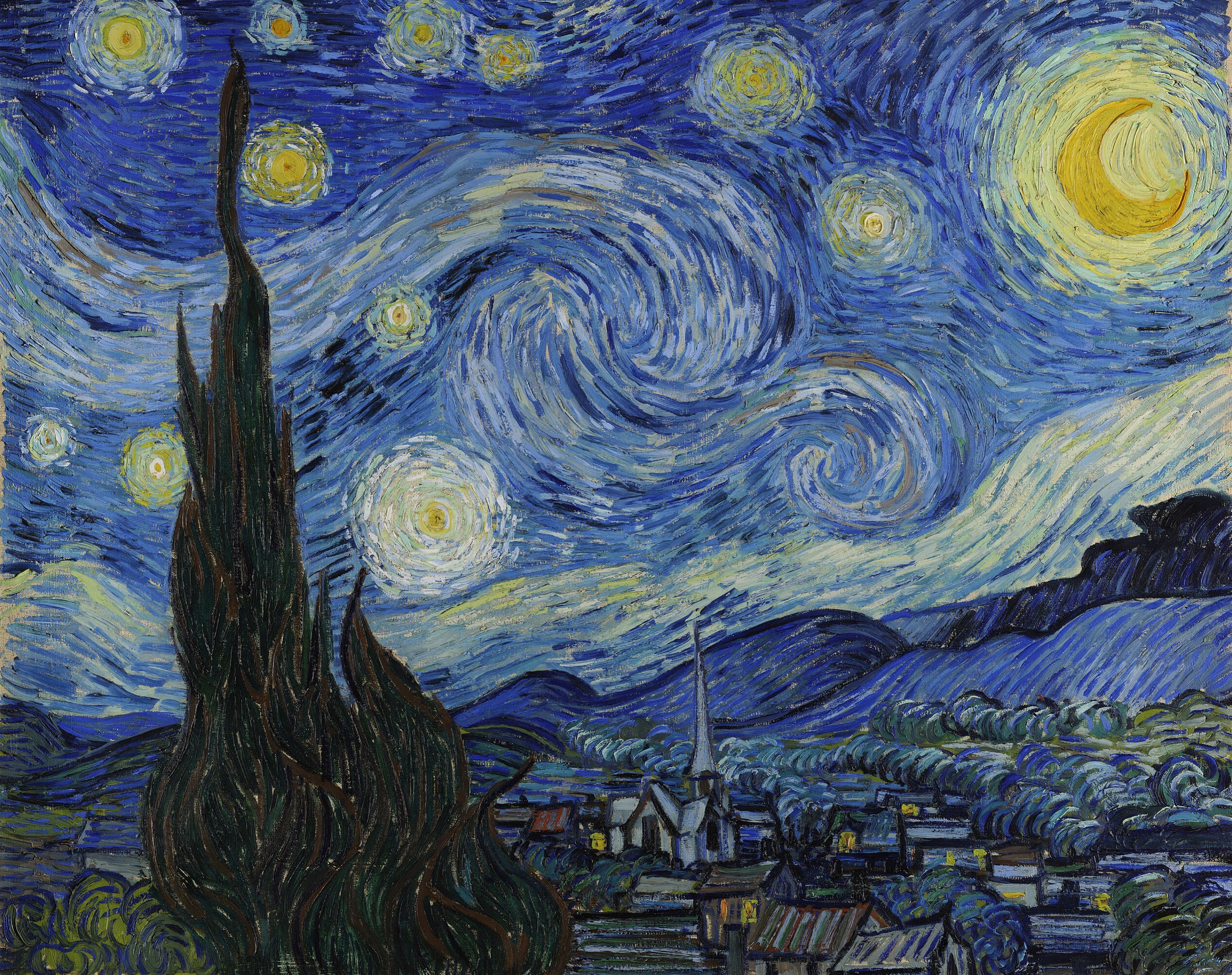 Tela Replica van gogh notte stellata